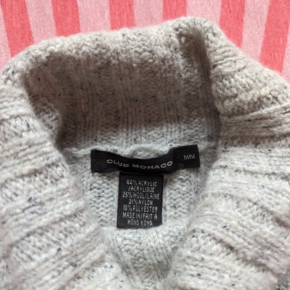 Club Monaco Grey Turtleneck Sweater - Picture 3 of 4